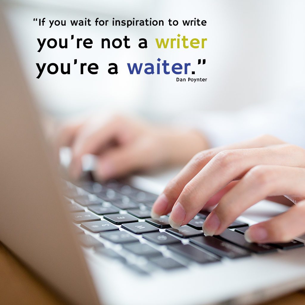 Quote about waiting to write